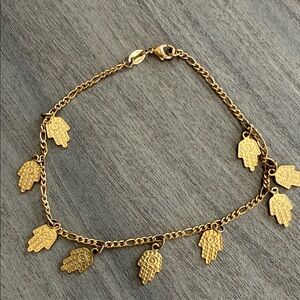 Gold Hamsa Charm Bracelet